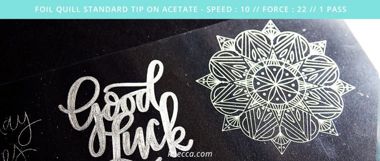 Foil Quill Test Results on Acetate, Vellum, Dura-Lar &amp; Wood Veneer