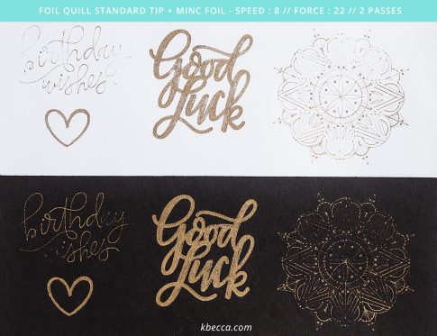 We R Memory Keepers Foil Quill Standard Tip Results #foilquill #silhouettecameo