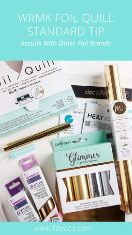 We R Memory Keepers Foil Quill Standard Tip Results #foilquill #silhouettecameo