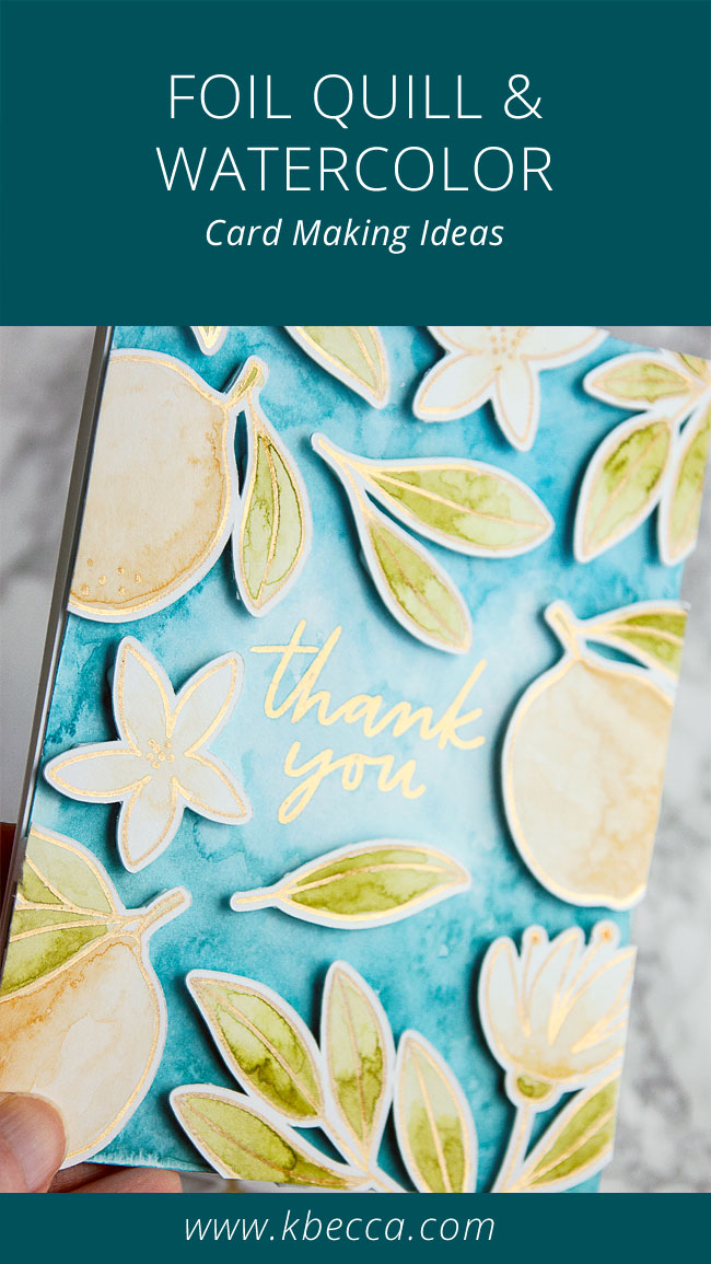 Foil Quill Watercolor Card Making Ideas #foilquill #silhouettcameo #cardmaking