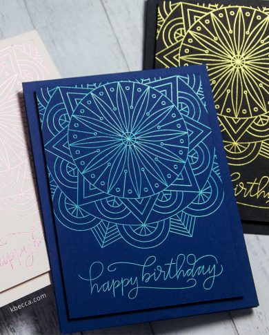 Easy Foil Quill Birthday Card Ideas Tutorial #foilquill #cardmaking