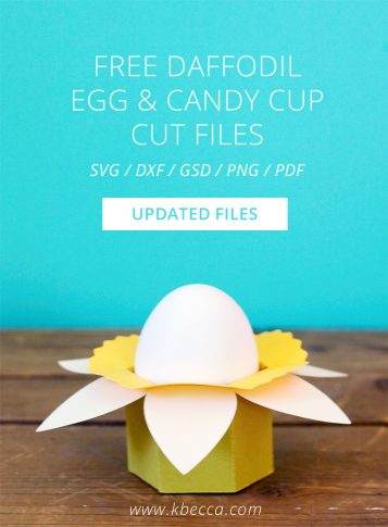 Free Daffodil Easter Egg & Candy Cups Cut Files #svgfile #svgfiles #silhouettecameo #cricut