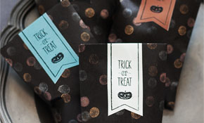 Confetti Stamped Halloween Treat Bags