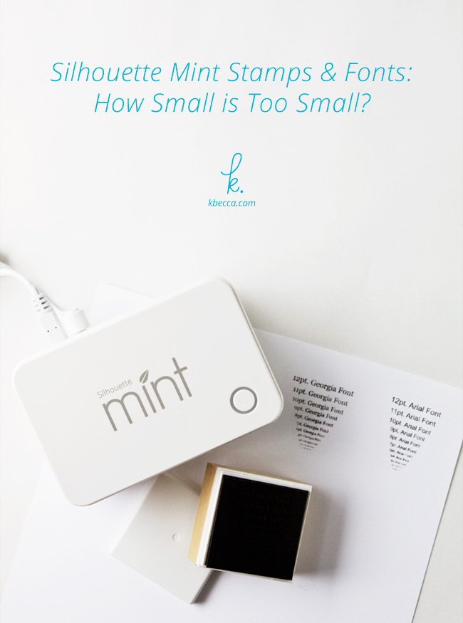 Video : Silhouette Mint Stamps & Fonts (How Small is Too Small?)