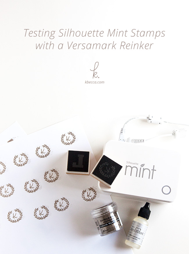 Silhouette Mint Stamps + Versamark Reinker for Heat Embossing (Video)