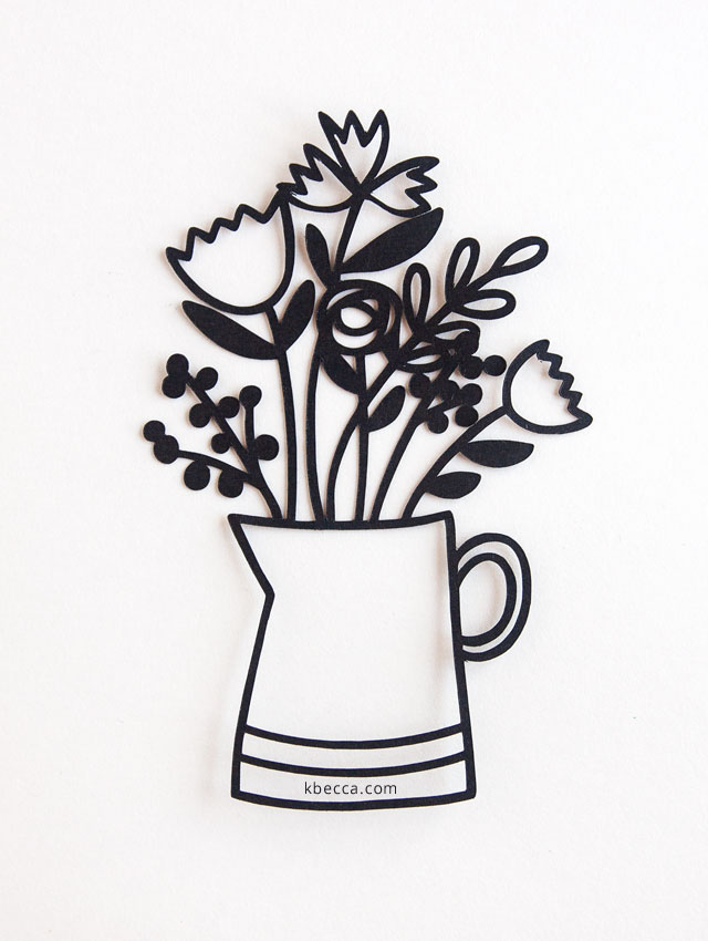 New in the Shop : Flower Pitcher Cut File