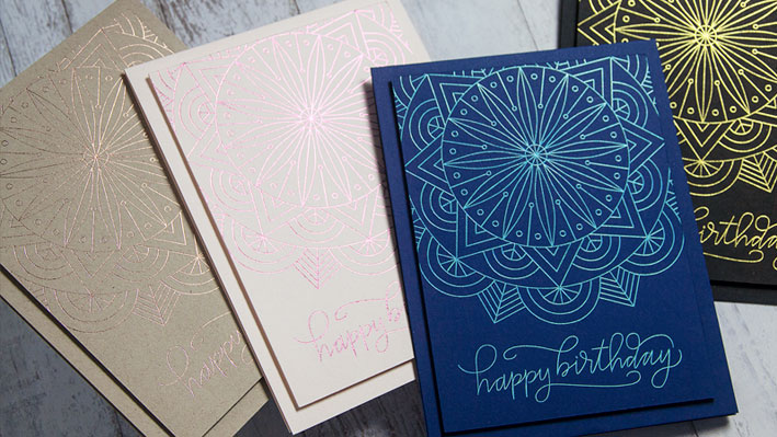 Easy Foil Quill Birthday Card Making Ideas