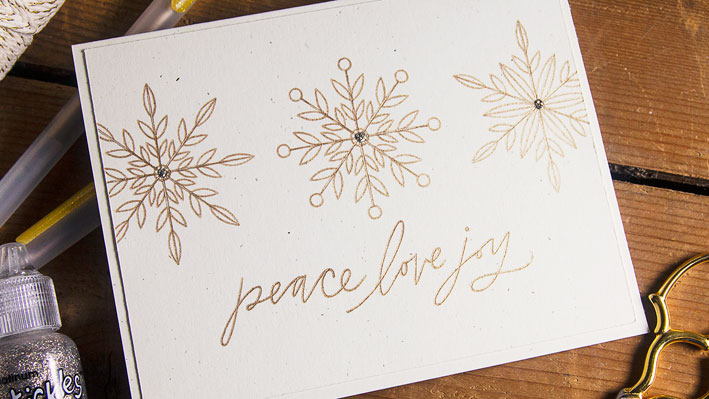 Clean & Simple Sketch Christmas Cards + Glitter & Metallic Gel Pen Review